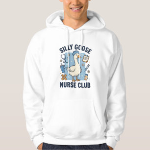 Dumma Gås Sjuksköterskeklubb Rolig Sjuksköterska V Hoodie