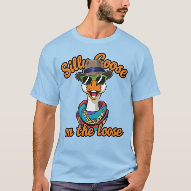 Dumma gåsen är lös! t shirt (Framsida)