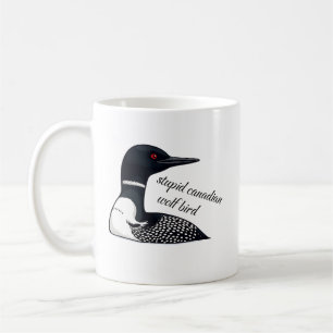 Dumma Kanadensiska Varg Fågel Kaffemugg