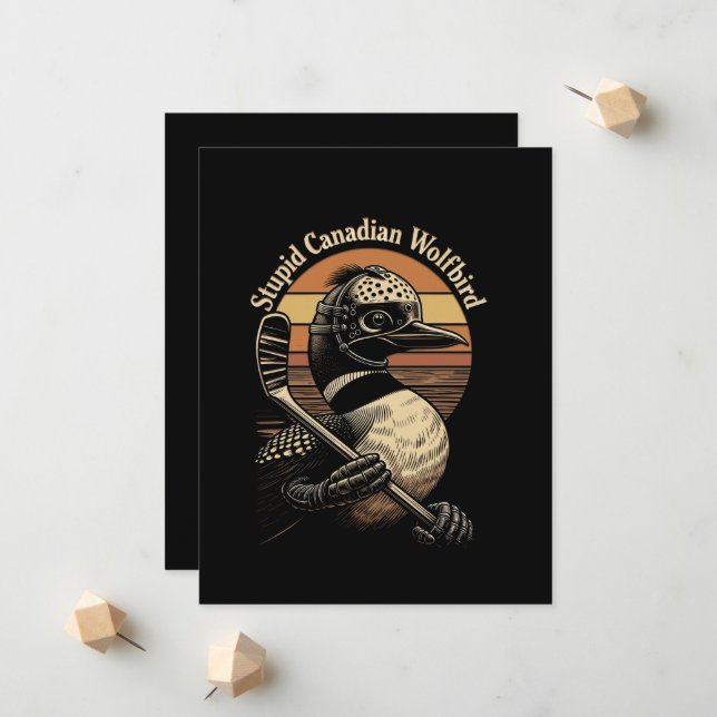 Dumma kanadensiska vargfågel meddelande (Fram/Back In Situ)