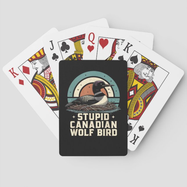 Dumma kanadensiska vargfågeln  casinokort (Baksidan)