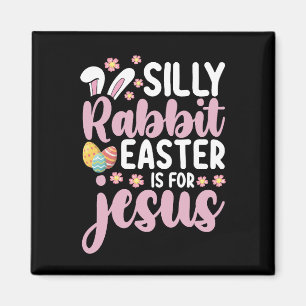 Dumma Kanin Påsk Är För Jesus Kristna Magnet