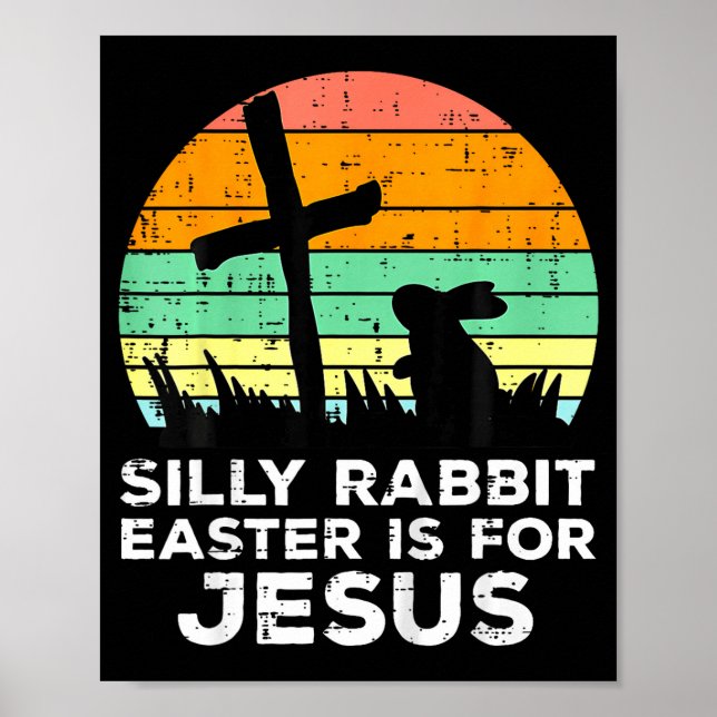 Dumma kanin påsken är för Jesus kristna barn Poster (Framsidan)