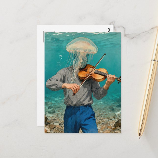 Dumma maneter som gör musik vykort (Fram/Back In Situ)