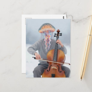 Dumma maneter som gör musik vykort