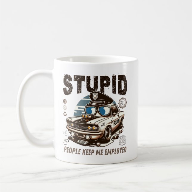 Dumma människor håller mig sysselsatt kaffemugg (Vänster)