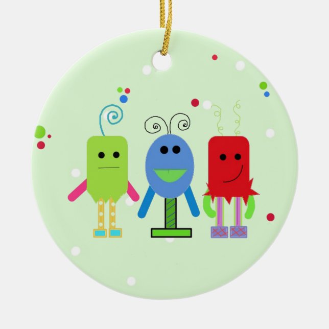 Dumma Monster Julgransprydnad Keramik (Framsidan)