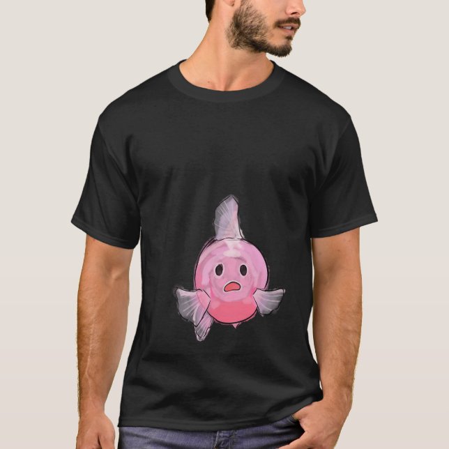Dumma Rosa Fiskar T Shirt (Framsida)