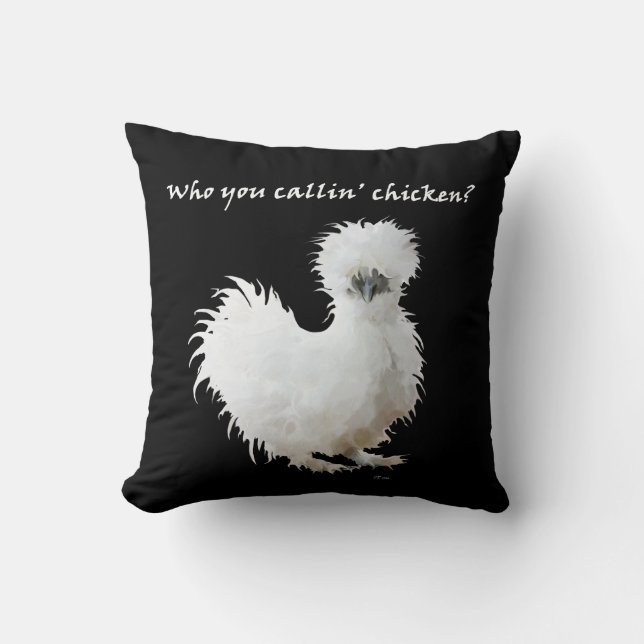 Dumma Silkie Kyckling  Kudde (Framsida)