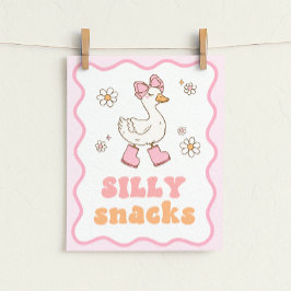 Dumma Snacks Gås Bordsskylt Poster