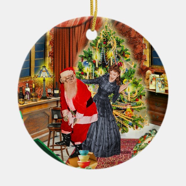 Dumma tomten! Jag föredrar smycken:/ Julgransprydnad Keramik (Framsidan)