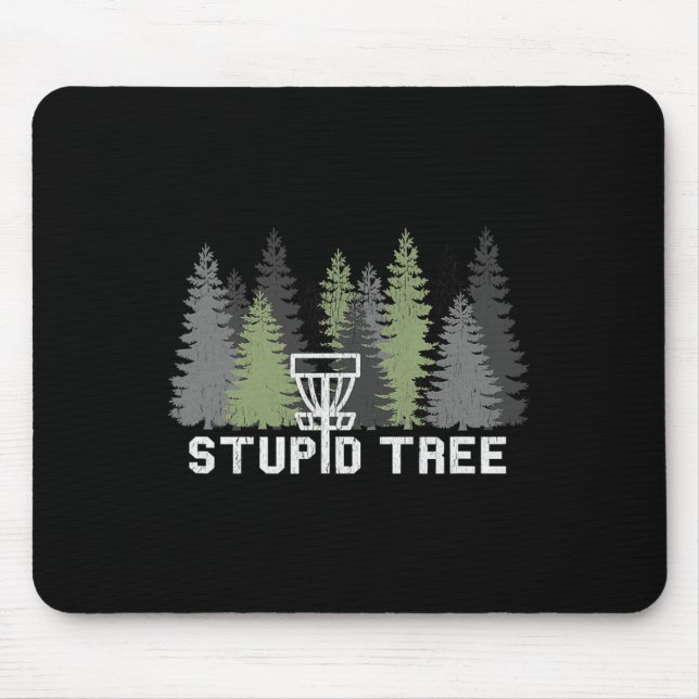 Dumma Träd Roliga Disc Golf Frolf  Musmatta (Framsidan)