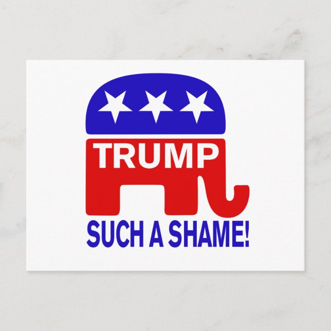 Dumma Trump, så synd! Vykort (Framsida)
