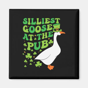 Dummaste gås på puben Rolig Shamrock St Patric Magnet