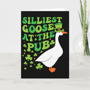 Dummaste gåsen på puben Rolig Shamrock St Patricks Kort