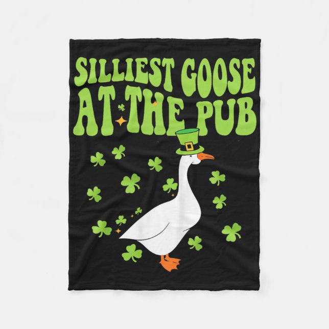 Dummaste gässen på puben Shamrock St Patricks Day Fleecefilt (Framsidan)