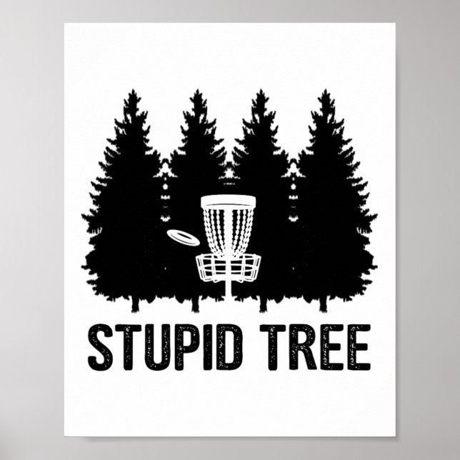 Dummig Träd Disc Golf Poster (Framsidan)