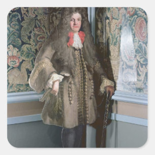 Dummy board figur of a man, 1690 fyrkantigt klistermärke