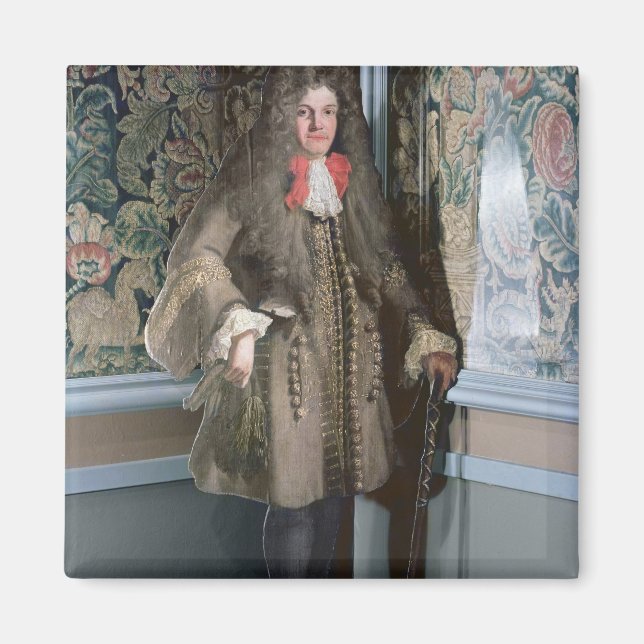 Dummy board figur of a man, 1690 magnet (Framsidan)