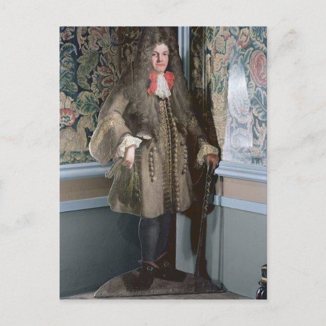 Dummy board figur of a man, 1690 vykort (Framsida)