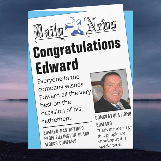 Dummy Newspaper Headlines Pension Kort (Skapare uppladdad)