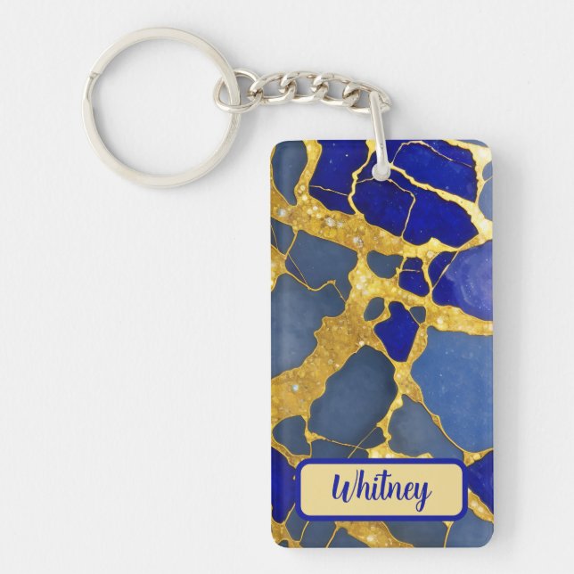 Dumortierite Quartz Inspired Keychain (02) (Framsidan)