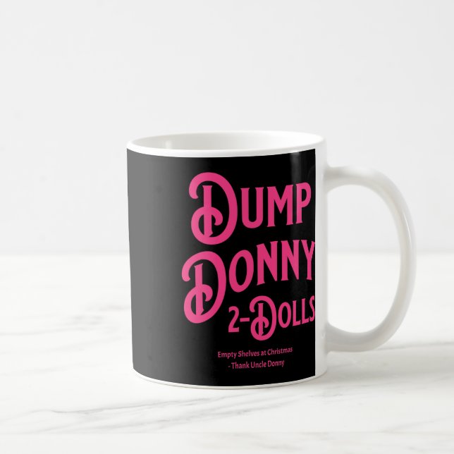 Dump Donny 2 Dockor Två Dockor Trump Tariffer Humo Kaffemugg (Höger)