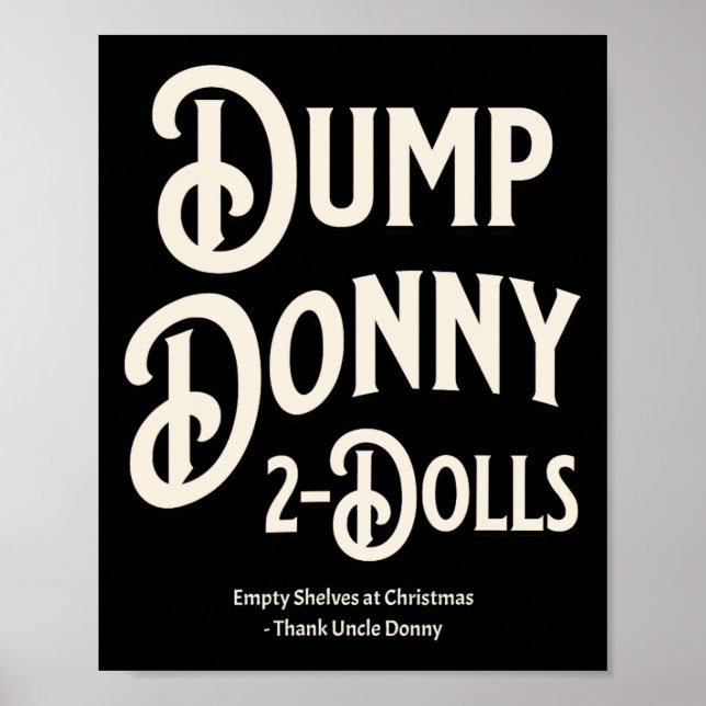 Dump Donny 2 Dockor Två Dockor Trump Tariffer Humo Poster (Framsidan)