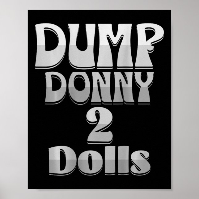 Dump Donny 2 Dockor Två Dockor Trump Tariffer Humo Poster (Framsidan)