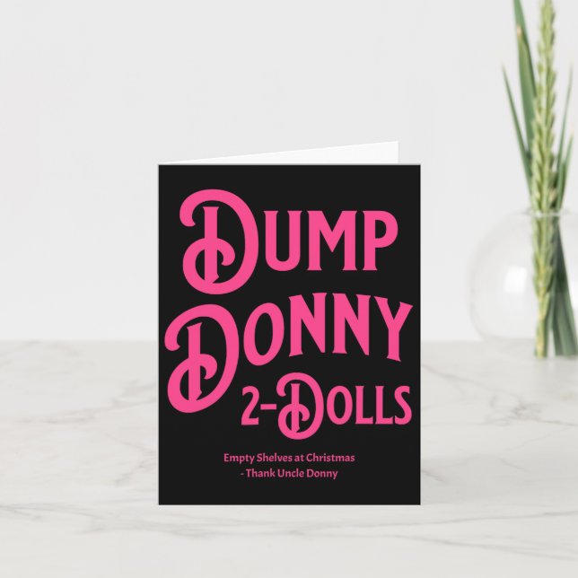 Dump Donny 2 Dolls Two Dolls Trump Tariffs Humor C Kort (Framsida)