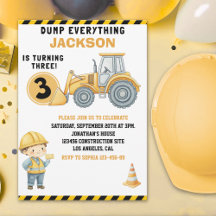 DUMP EVERYTHING – Construction Truck 3rd Birthday