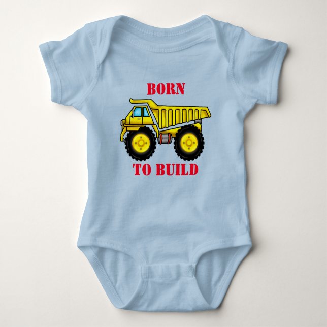 Dump Truck Baby One-Piece T Shirt (Framsida)