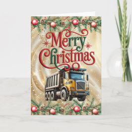 Dump Truck Company Christmas Card Helgkort