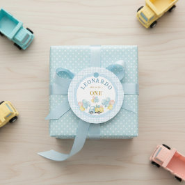 Dump Truck First Birthday Boy Gåvor Etiketter