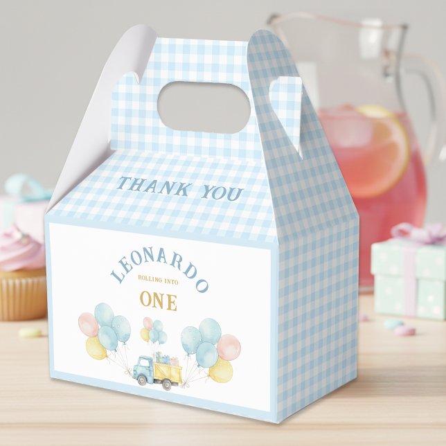 Dump Truck First Birthday Boy  Presentaskar (Skapare uppladdad)