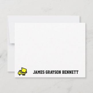 Dump Truck Tackkort Tack Anteckningskort
