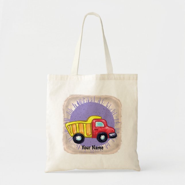 Dump Truck Tote Bag Tygkasse (Framsidan)