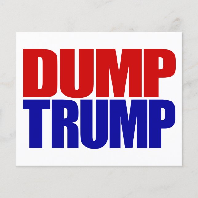 "DUMP TRUMP" FLYGBLAD (Framsidan)