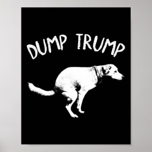 Dump Trump Hund Bajsar För Män Kvinnor Barn Poster