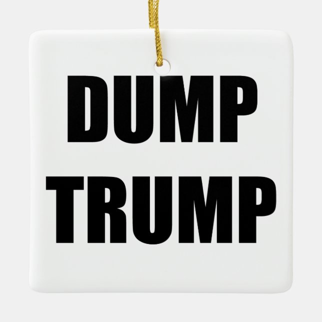 DUMP TRUMP JULGRANSPRYDNAD KERAMIK (Framsida)