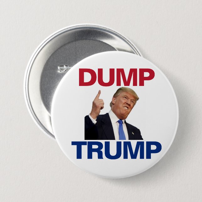 DUMP TRUMP-knapp Knapp (Framsida & baksida)