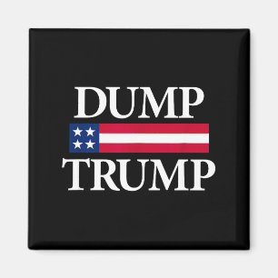 Dump trump skjortor svart unisex modern politisk D Magnet