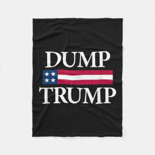 Dump Trump T-shirts Svart Uni Vuxen Modern Politis Fleecefilt