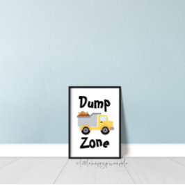 Dump Zone Dumper Lastbil Pojkrum Inredning Poster