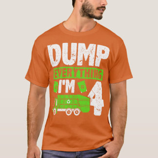 Dumpa allt Im 4 Kids Boys Sopor Lastbil födelsedag T Shirt