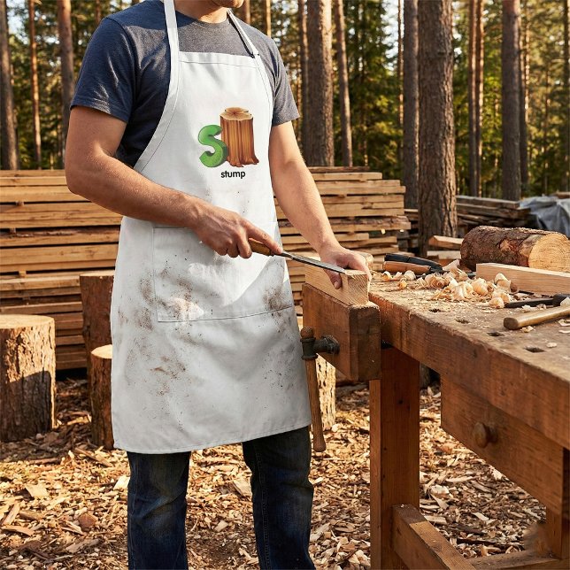 Dumpa Alphabet Brev Roligt S Träd Stump Art Förkläde (Skapare uppladdad)