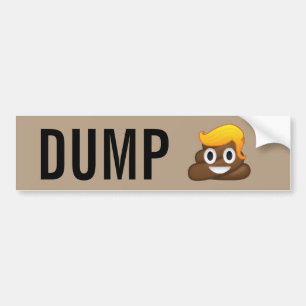 Dumpa den trumfPoopEmoji bildekalet Bildekal