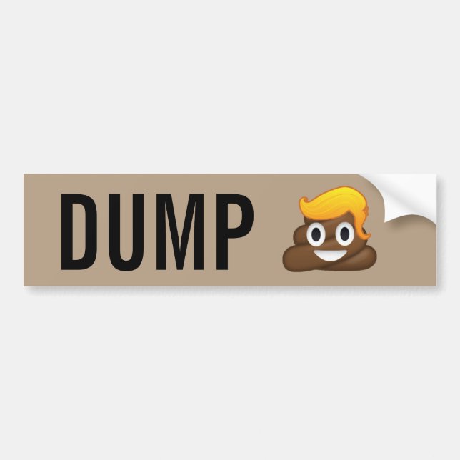 Dumpa den trumfPoopEmoji bildekalet Bildekal (Framsidan)