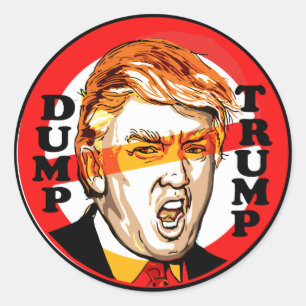 Dumpa Donald Trump 2016 Runt Klistermärke
