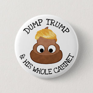 Dumpa Donald Trump och hans kabinettknapp Knapp